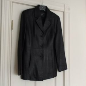 Black leather jacket